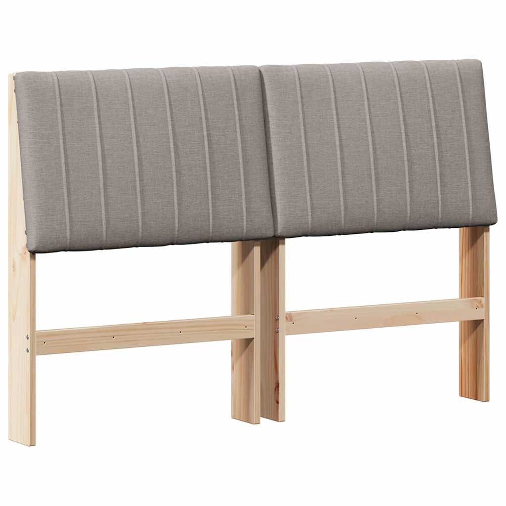 vidaXL Tapicerowane wezgłowie Ciemnoszary 135 cm Lite drewno sosnowe