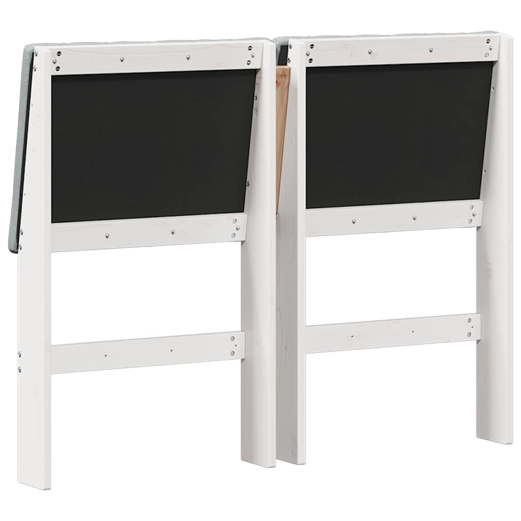 vidaXL Tapicerowane wezgłowie Jasnoszary 120 cm Lite drewno sosnowe