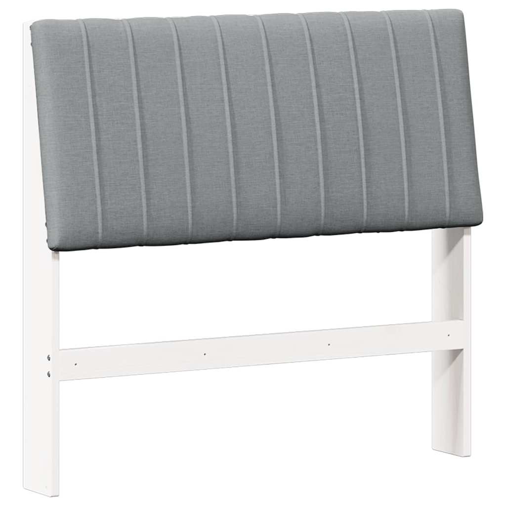 vidaXL Tapicerowane wezgłowie Jasnoszary 100 cm Lite drewno sosnowe