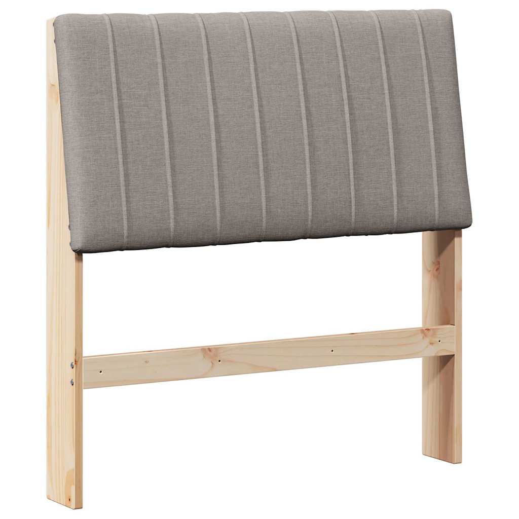vidaXL Tapicerowane wezgłowie Ciemnoszary 90 cm Lite drewno sosnowe