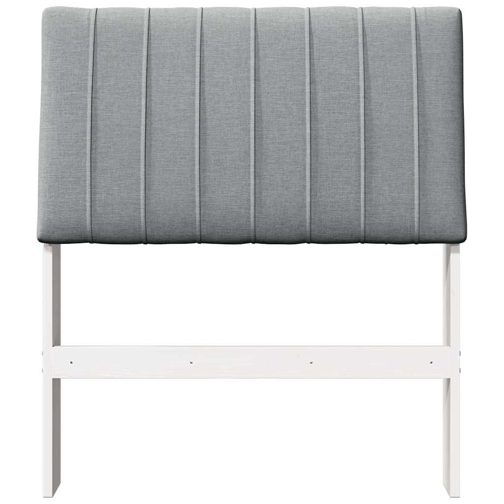 vidaXL Tapicerowane wezgłowie Jasnoszary 80 cm Lite drewno sosnowe