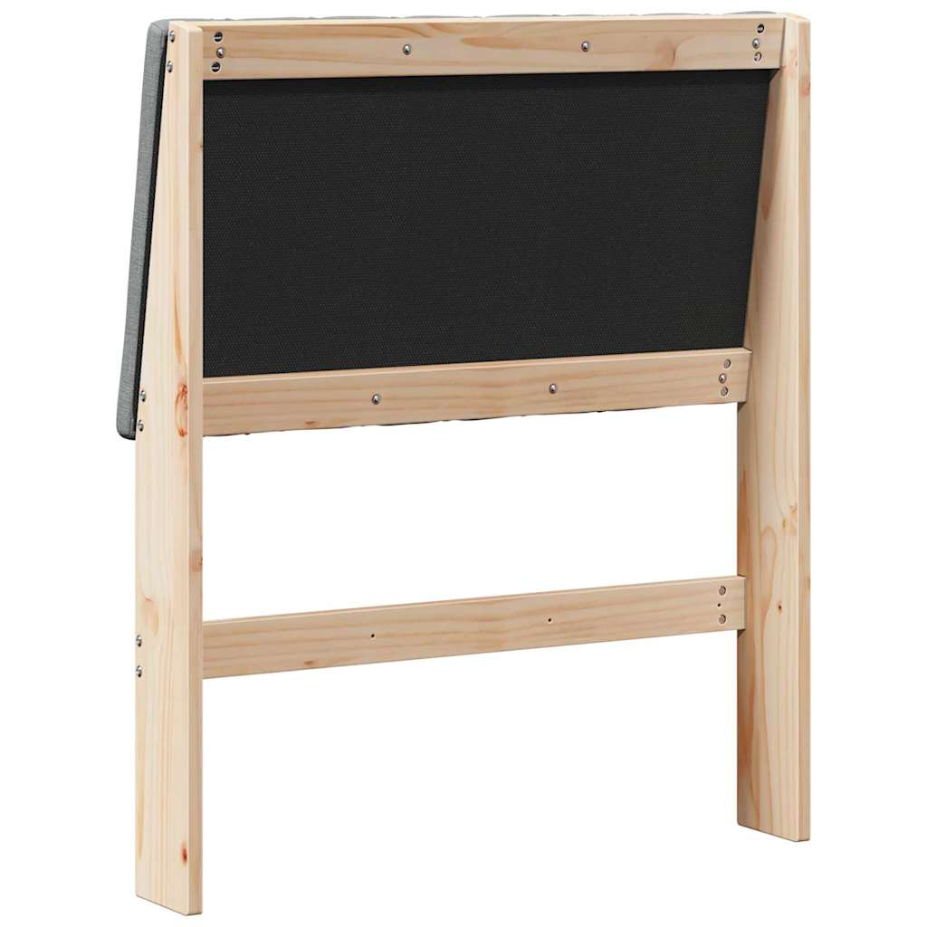 vidaXL Tapicerowane wezgłowie Ciemnoszary 75 cm Lite drewno sosnowe
