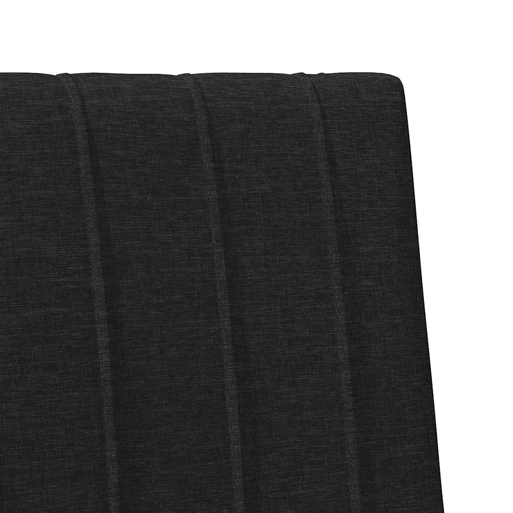 vidaXL Tapicerowane wezgłowie Czarny 75 cm Lite drewno sosnowe