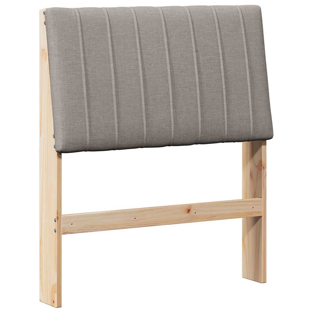 vidaXL Tapicerowane wezgłowie Ciemnoszary 75 cm Lite drewno sosnowe
