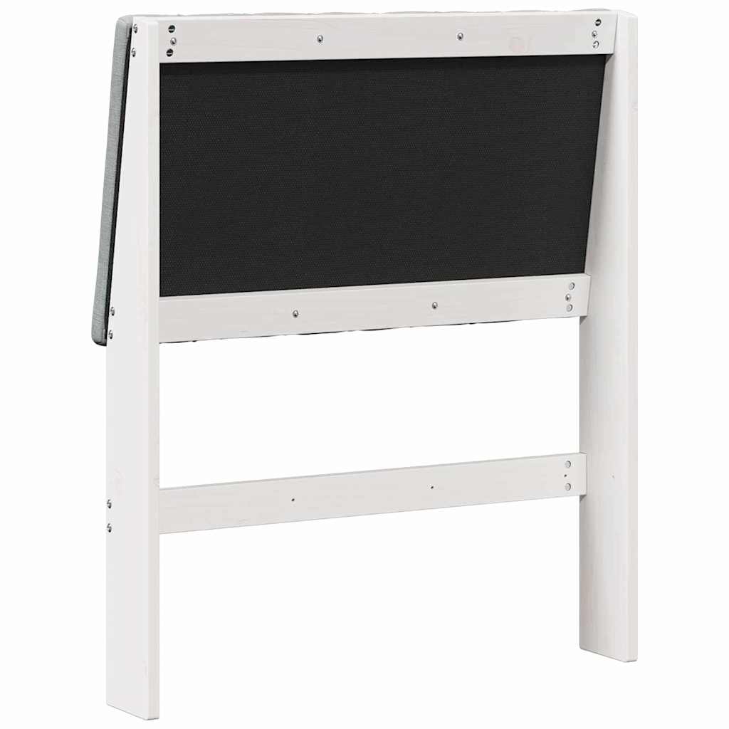 vidaXL Tapicerowane wezgłowie Jasnoszary 75 cm Lite drewno sosnowe