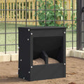 vidaXL Karma dla Królików Czarny 20 x 12,5 x 25 cm Stal zimnowalcowana