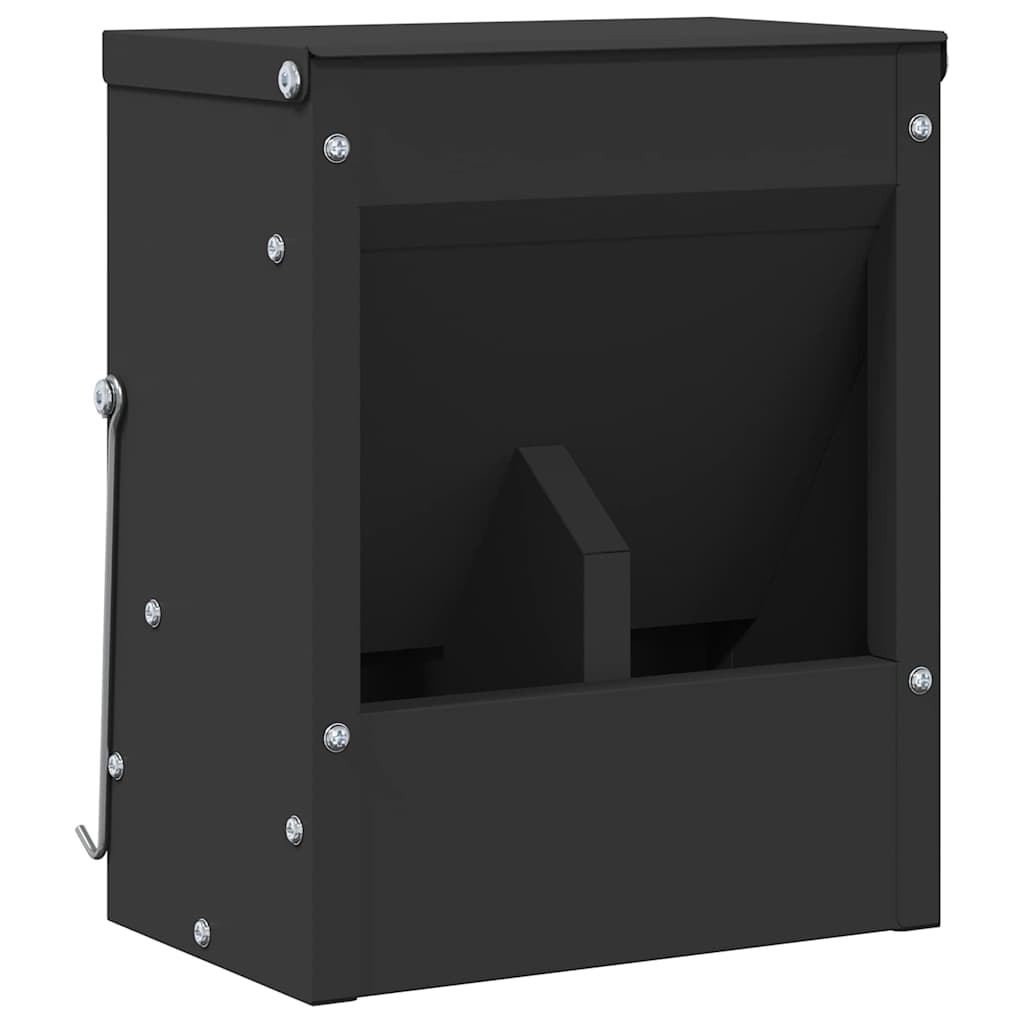 vidaXL Karma dla Królików Czarny 20 x 12,5 x 25 cm Stal zimnowalcowana