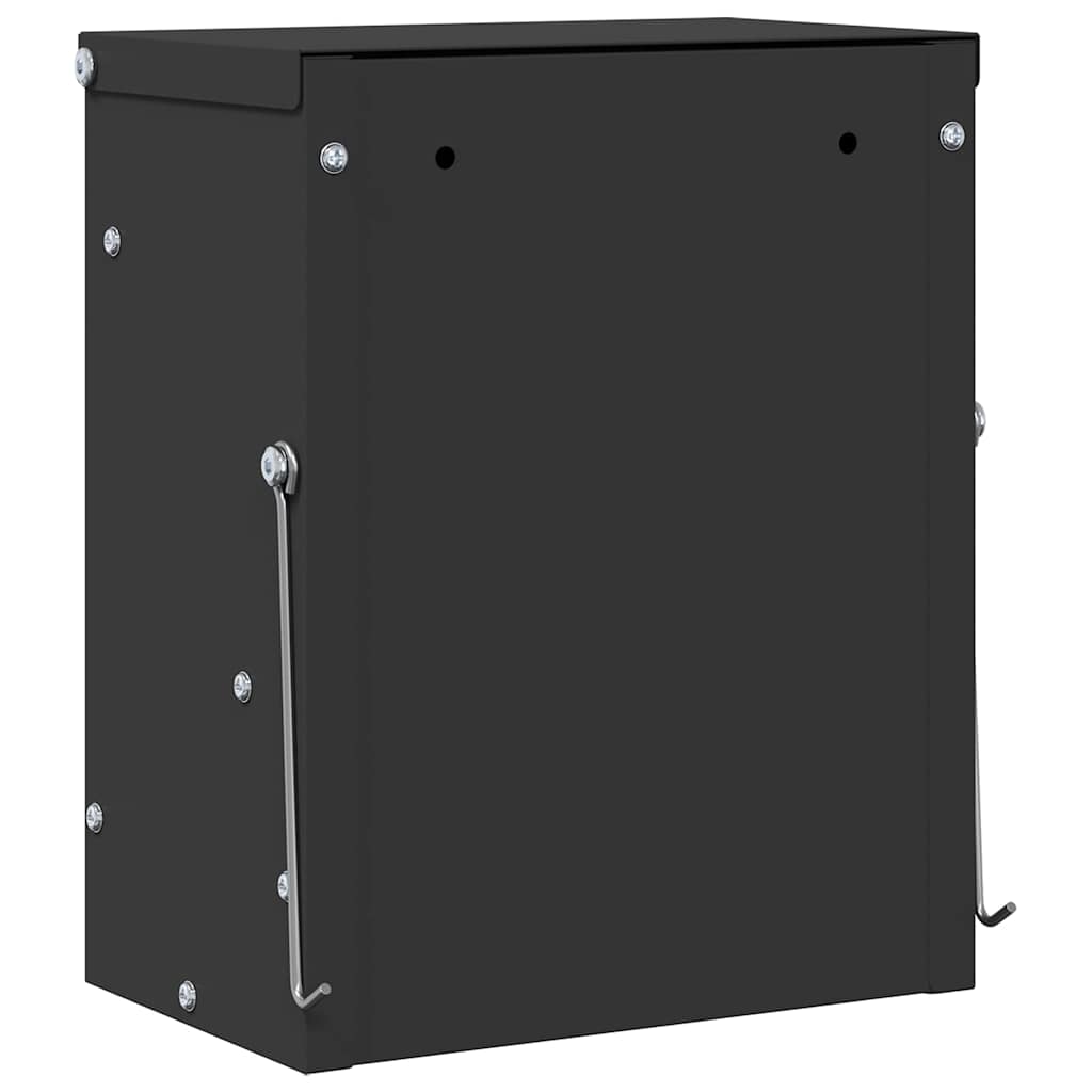 vidaXL Karma dla Królików Czarny 20 x 12,5 x 25 cm Stal zimnowalcowana