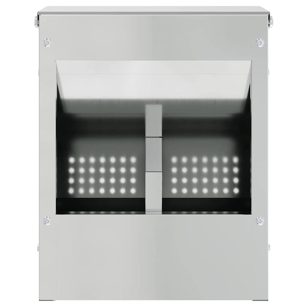 vidaXL Karma dla Królików Srebrny 20 x 12,5 x 25 cm Stal Galwanizowana