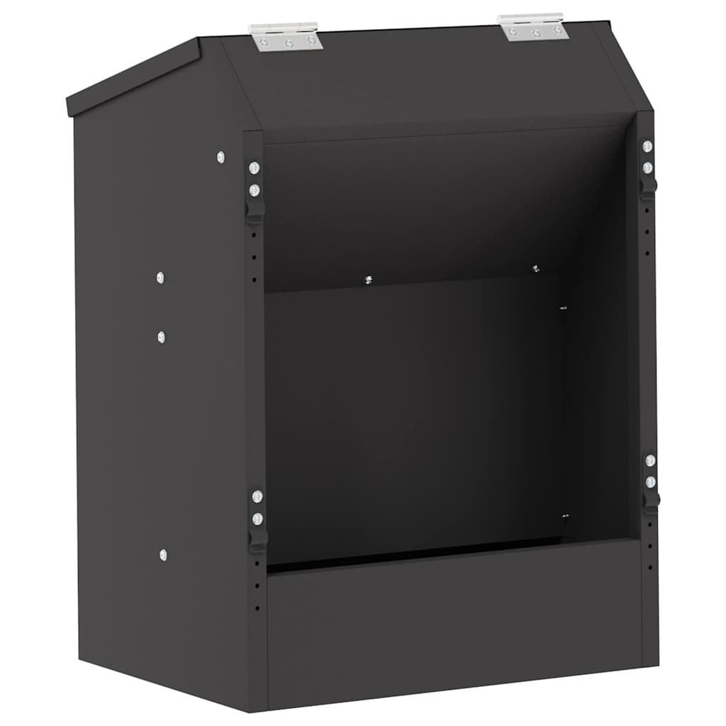 vidaXL Karma dla Królików Czarny 64.5 x 25.5 x 45.5 cm