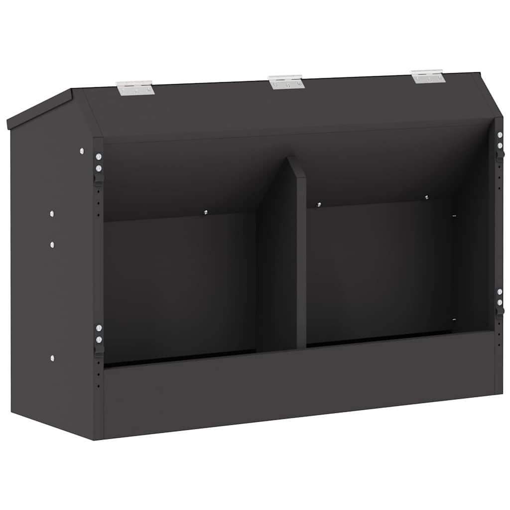 vidaXL Karma dla Królików Czarny 64.5 x 25.5 x 45.5 cm
