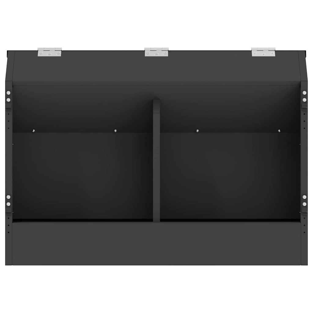 vidaXL Karma dla Królików Czarny 64.5 x 25.5 x 45.5 cm
