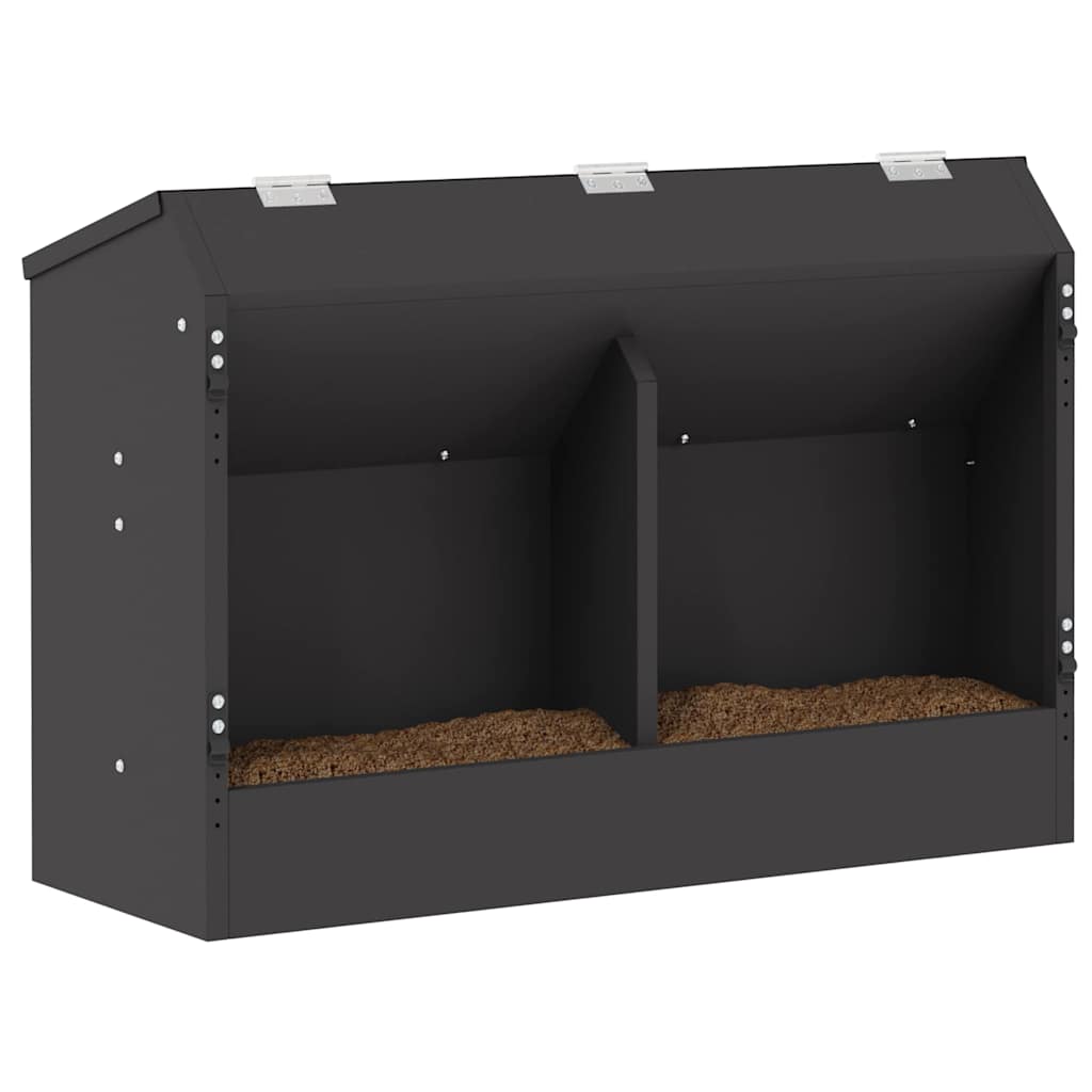 vidaXL Karma dla Królików Czarny 64.5 x 25.5 x 45.5 cm