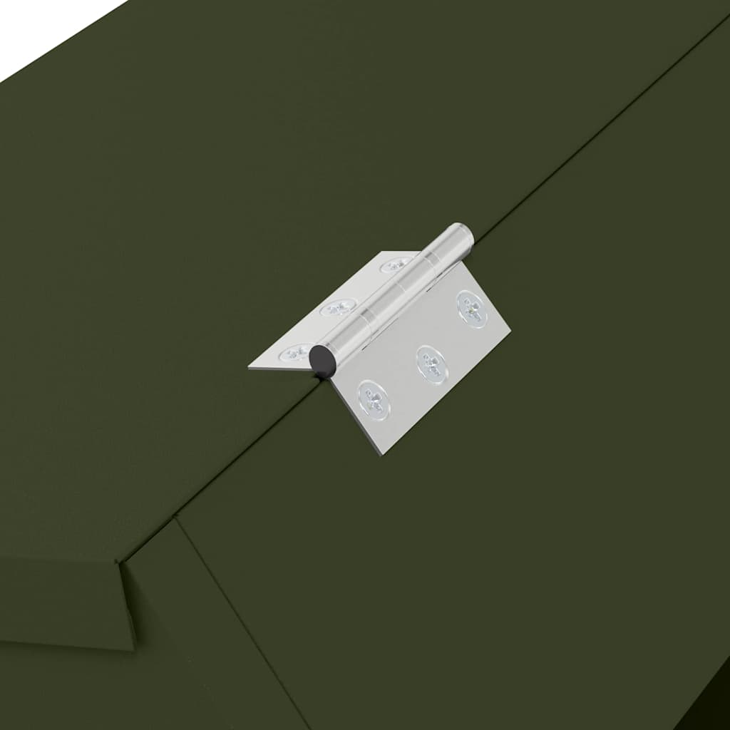 vidaXL Karma dla Królików Zielony oliwkowy 64.5 x 25.5 x 45.5 cm