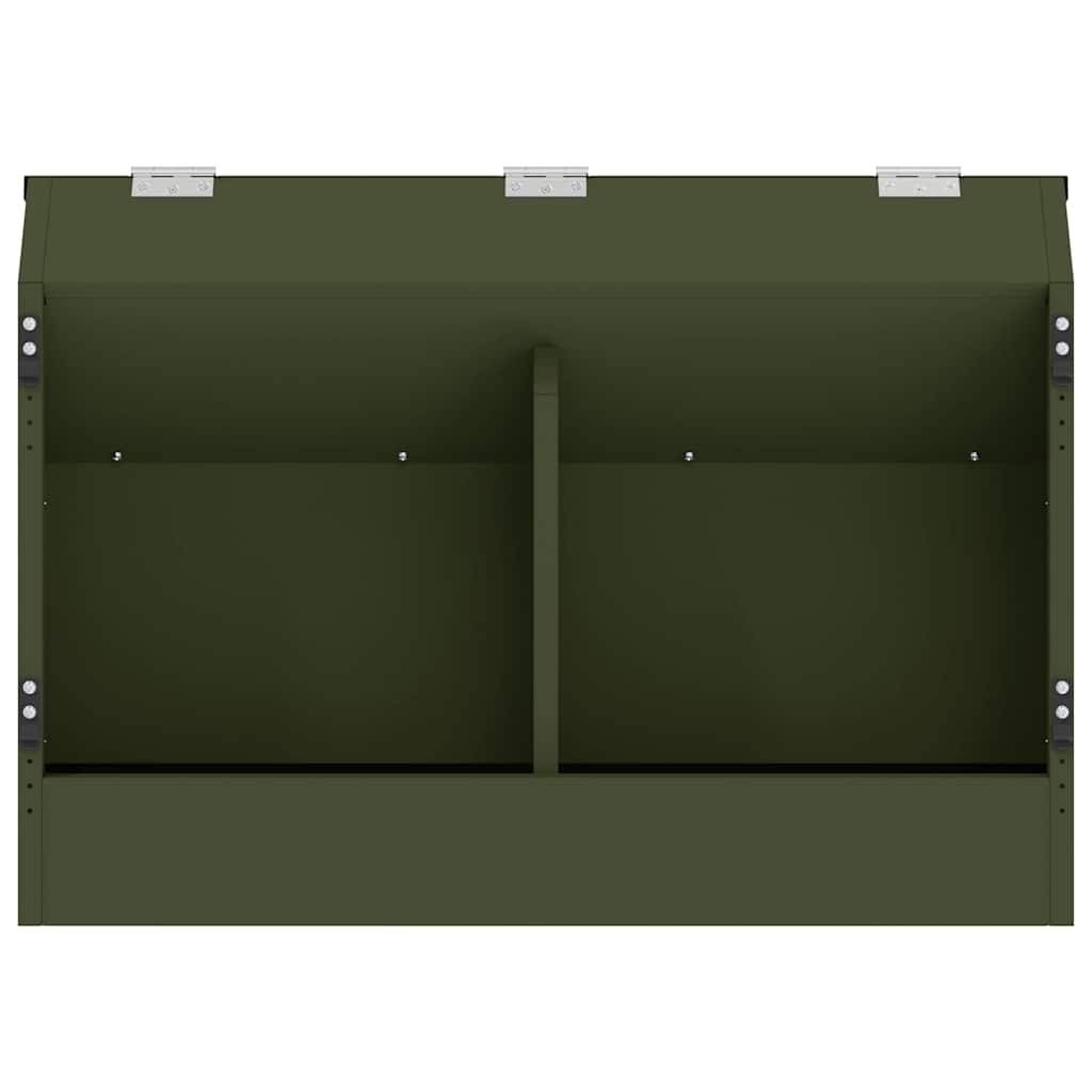 vidaXL Karma dla Królików Zielony oliwkowy 64.5 x 25.5 x 45.5 cm