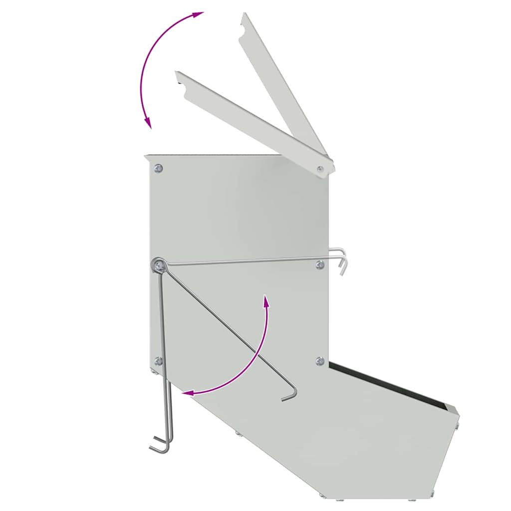 vidaXL Karma dla Królików Srebrny 12,5 x 26 x 28,5 cm