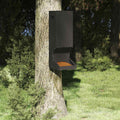 vidaXL Karmnik dla jeleni Czarny 28 x 30 x 80 cm Stal zimnowalcowana