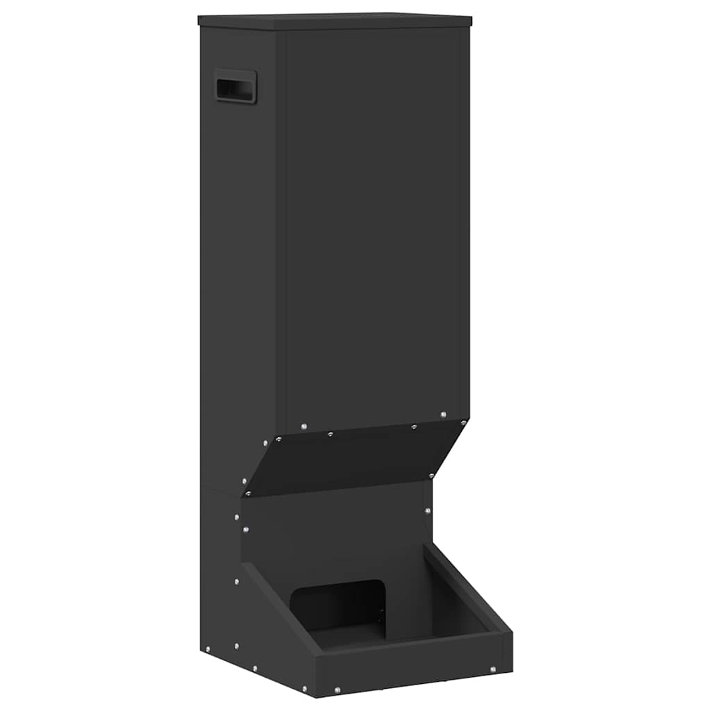 vidaXL Karmnik dla jeleni Czarny 28 x 30 x 80 cm Stal zimnowalcowana