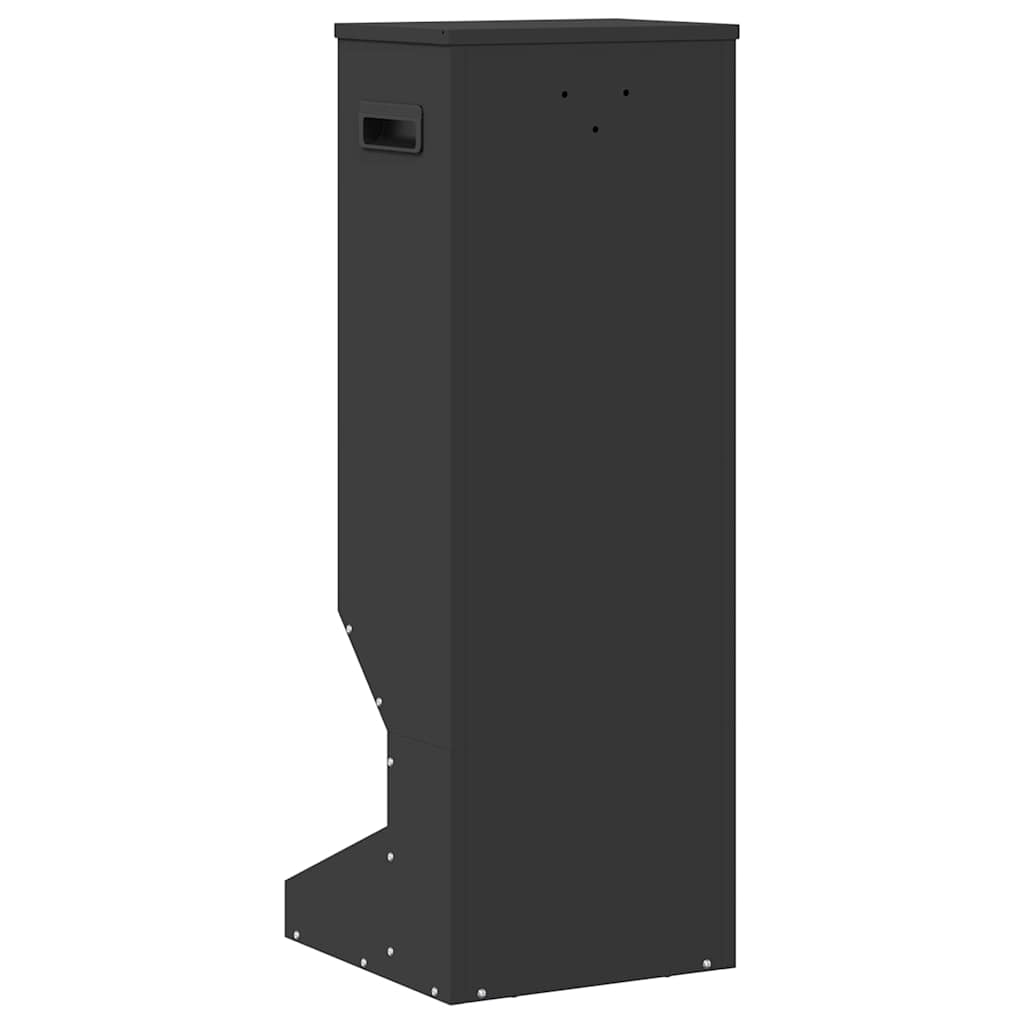 vidaXL Karmnik dla jeleni Czarny 28 x 30 x 80 cm Stal zimnowalcowana