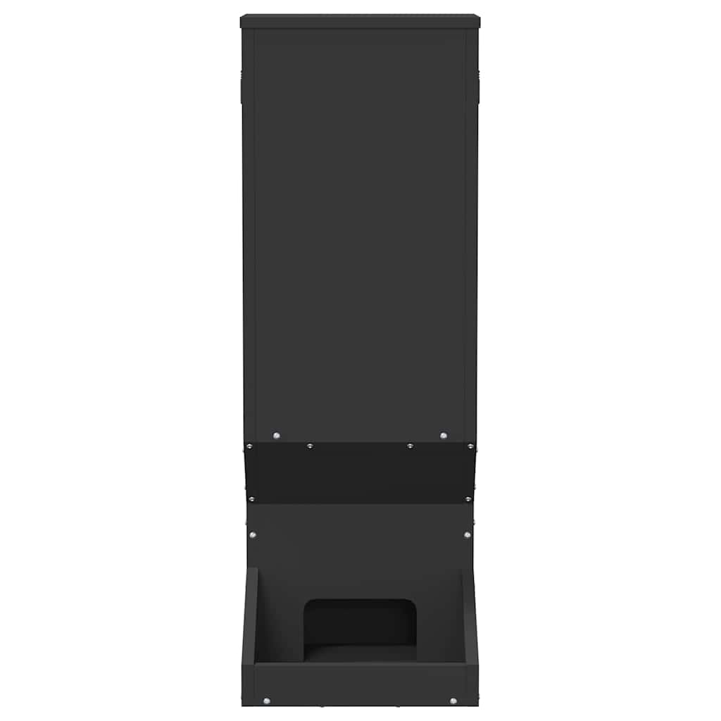 vidaXL Karmnik dla jeleni Czarny 28 x 30 x 80 cm Stal zimnowalcowana