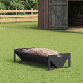 vidaXL Koryto do karmienia bydła Czarny 108 x 50 x 28 cm