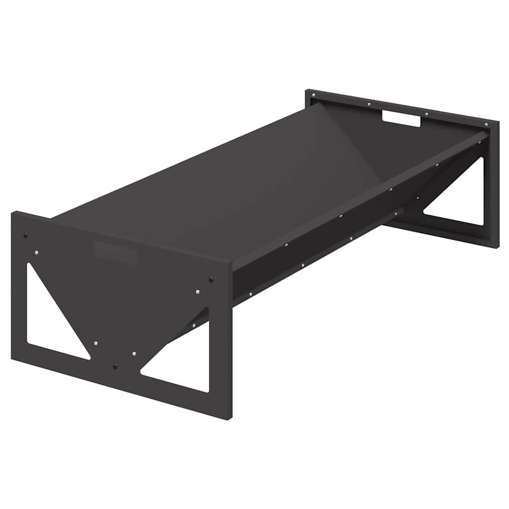 vidaXL Koryto do karmienia bydła Czarny 108 x 50 x 28 cm