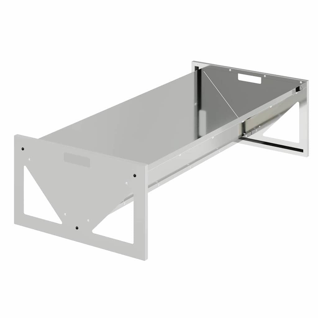 vidaXL Koryto do karmienia bydła Srebrny 108 x 50 x 28 cm
