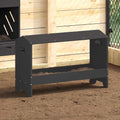 vidaXL Koryto do karmienia kurczaków Czarny 81 x 32 x 53,5 cm