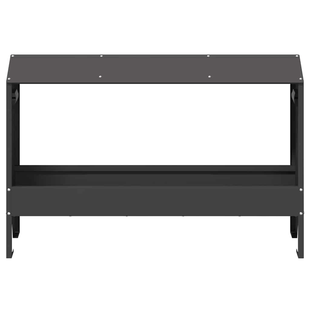 vidaXL Koryto do karmienia kurczaków Czarny 81 x 32 x 53,5 cm
