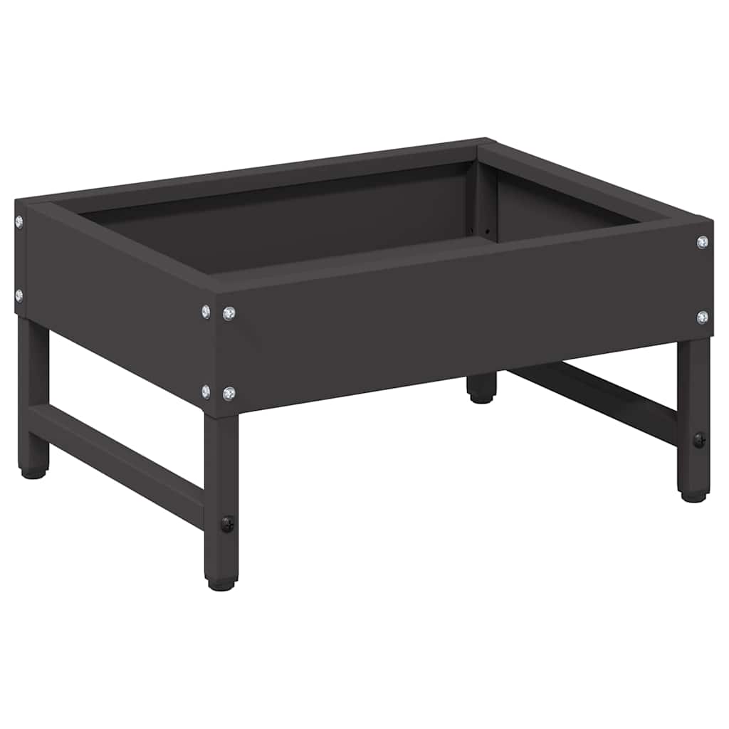 vidaXL Karmnik dla ptaków Czarny 80 x 28 x 13.5 cm Stal zimnowalcowana