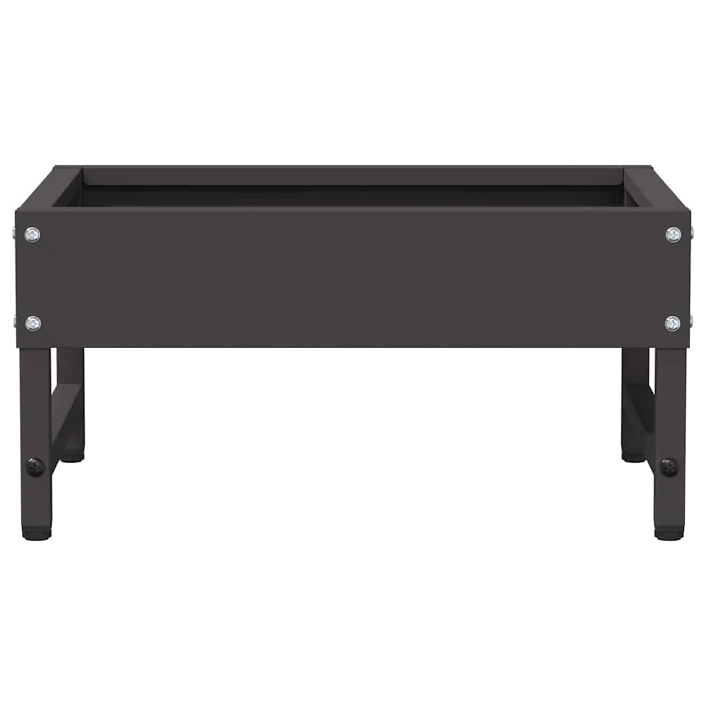 vidaXL Karmnik dla ptaków Czarny 80 x 28 x 13.5 cm Stal zimnowalcowana