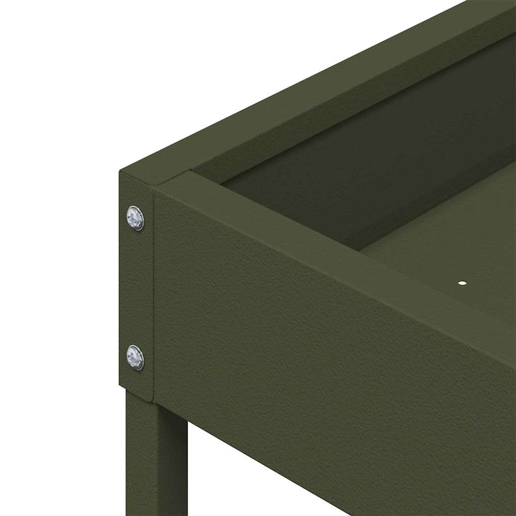 vidaXL Karmnik dla ptaków Zielony oliwkowy 80 x 28 x 13.5 cm