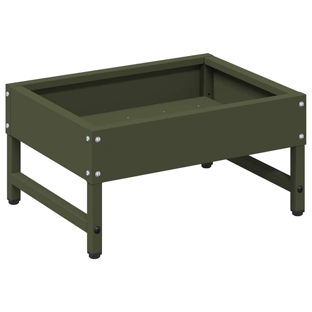 vidaXL Karmnik dla ptaków Zielony oliwkowy 80 x 28 x 13.5 cm