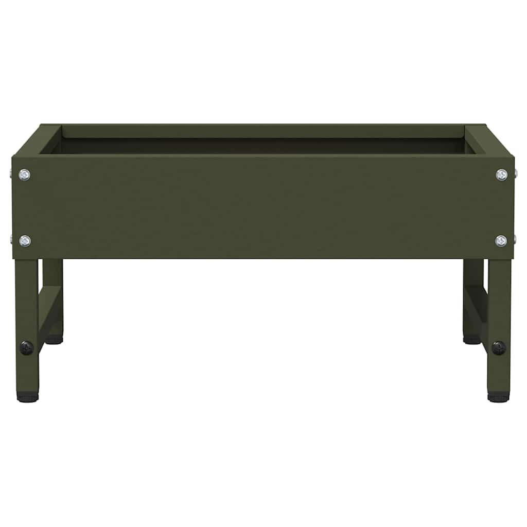 vidaXL Karmnik dla ptaków Zielony oliwkowy 80 x 28 x 13.5 cm