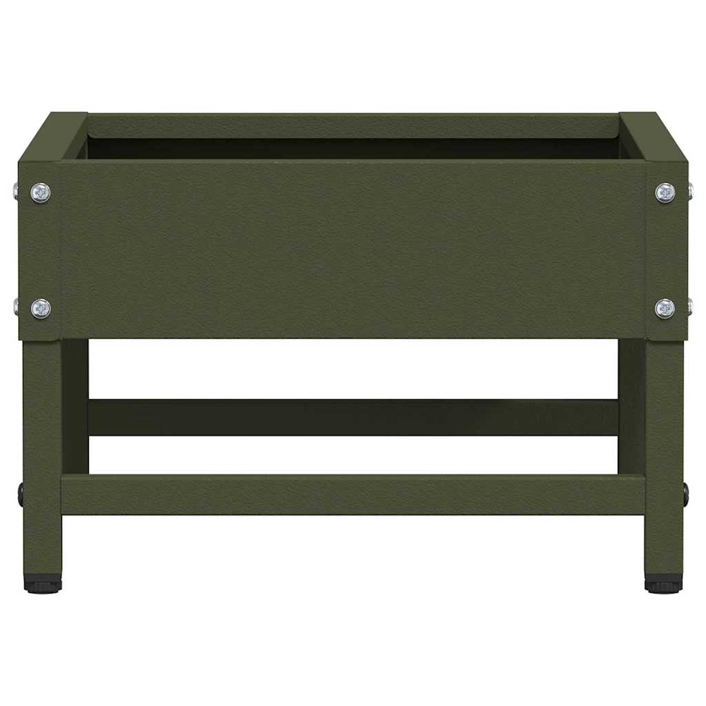 vidaXL Karmnik dla ptaków Zielony oliwkowy 80 x 28 x 13.5 cm