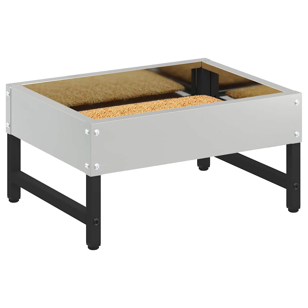 vidaXL Karmnik dla ptaków Srebrny 80 x 28 x 13.5 cm Stal Galwanizowana
