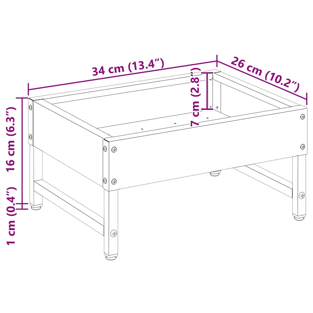 vidaXL Karmnik dla ptaków Srebrny 80 x 28 x 13.5 cm Stal Galwanizowana