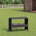 vidaXL Koryto do karmienia bydła Czarny 79 x 35 x 62 cm