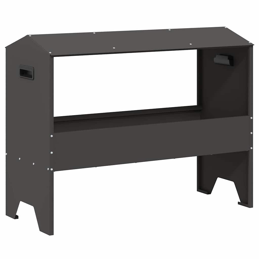 vidaXL Koryto do karmienia bydła Czarny 79 x 35 x 62 cm
