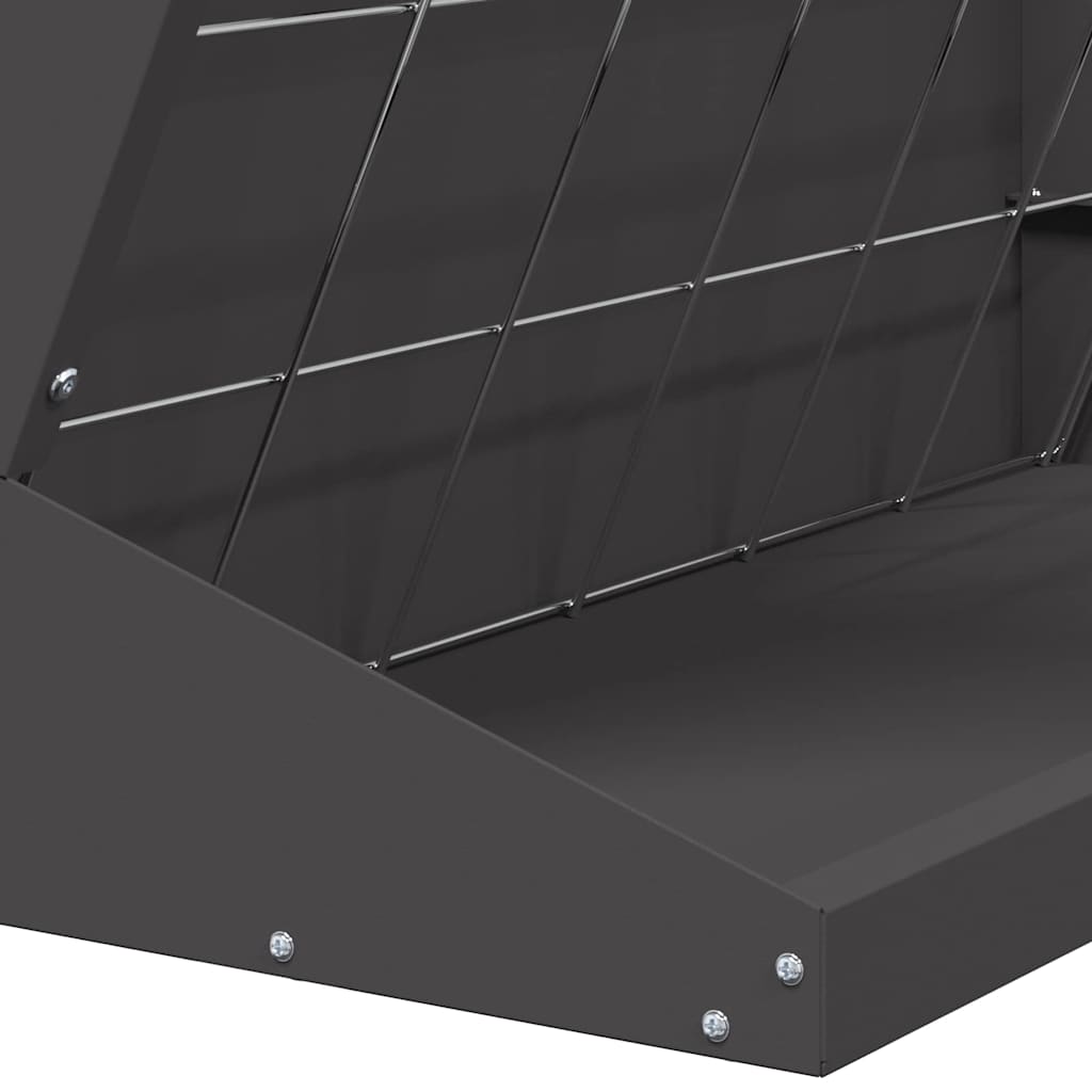 vidaXL Skrzynka na siano Czarny 71 x 33 x 70 cm Stal zimnowalcowana