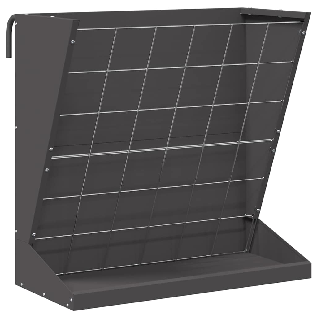 vidaXL Skrzynka na siano Czarny 71 x 33 x 70 cm Stal zimnowalcowana