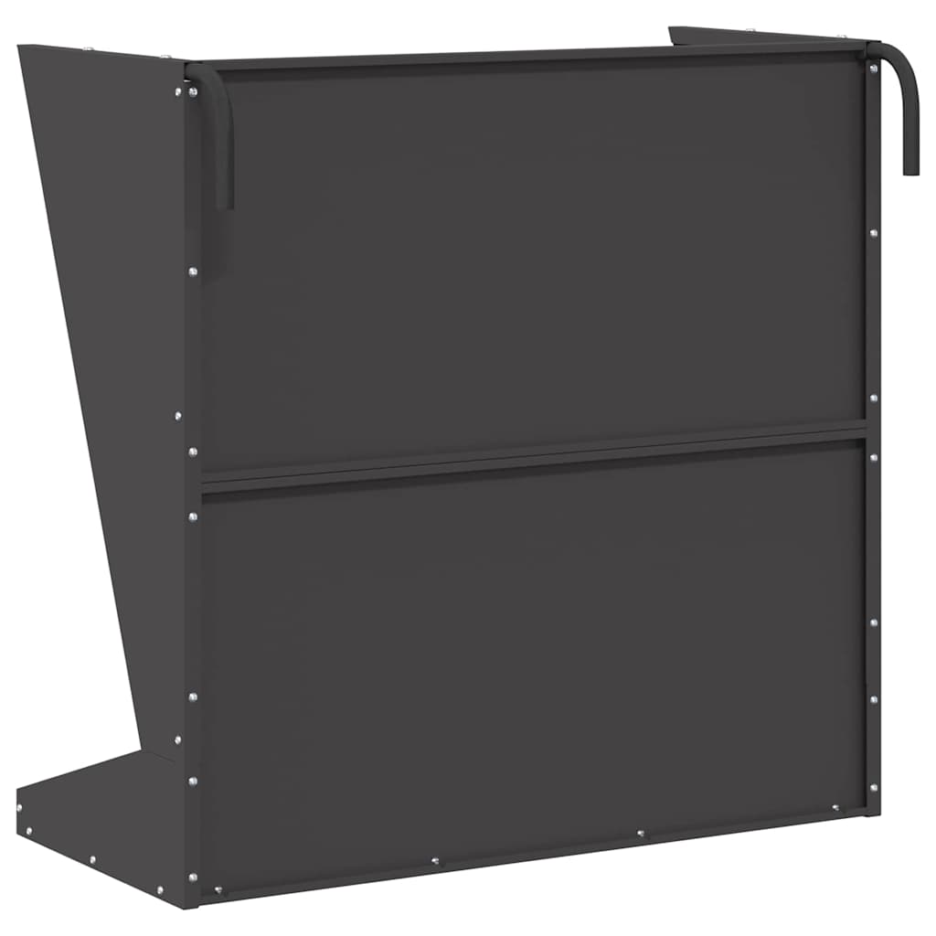 vidaXL Skrzynka na siano Czarny 71 x 33 x 70 cm Stal zimnowalcowana