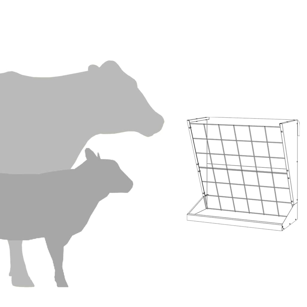 vidaXL Skrzynka na siano Czarny 71 x 33 x 70 cm Stal zimnowalcowana