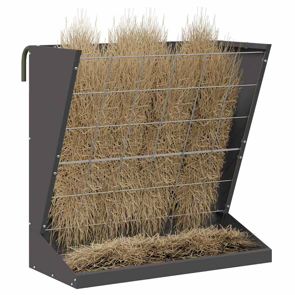 vidaXL Skrzynka na siano Czarny 71 x 33 x 70 cm Stal zimnowalcowana