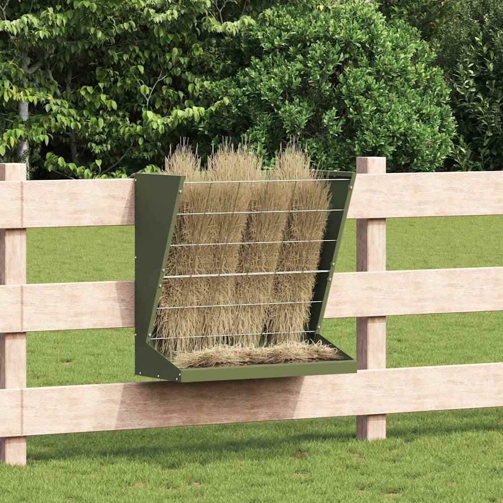 vidaXL Skrzynka na siano Zielony oliwkowy 71 x 33 x 70 cm