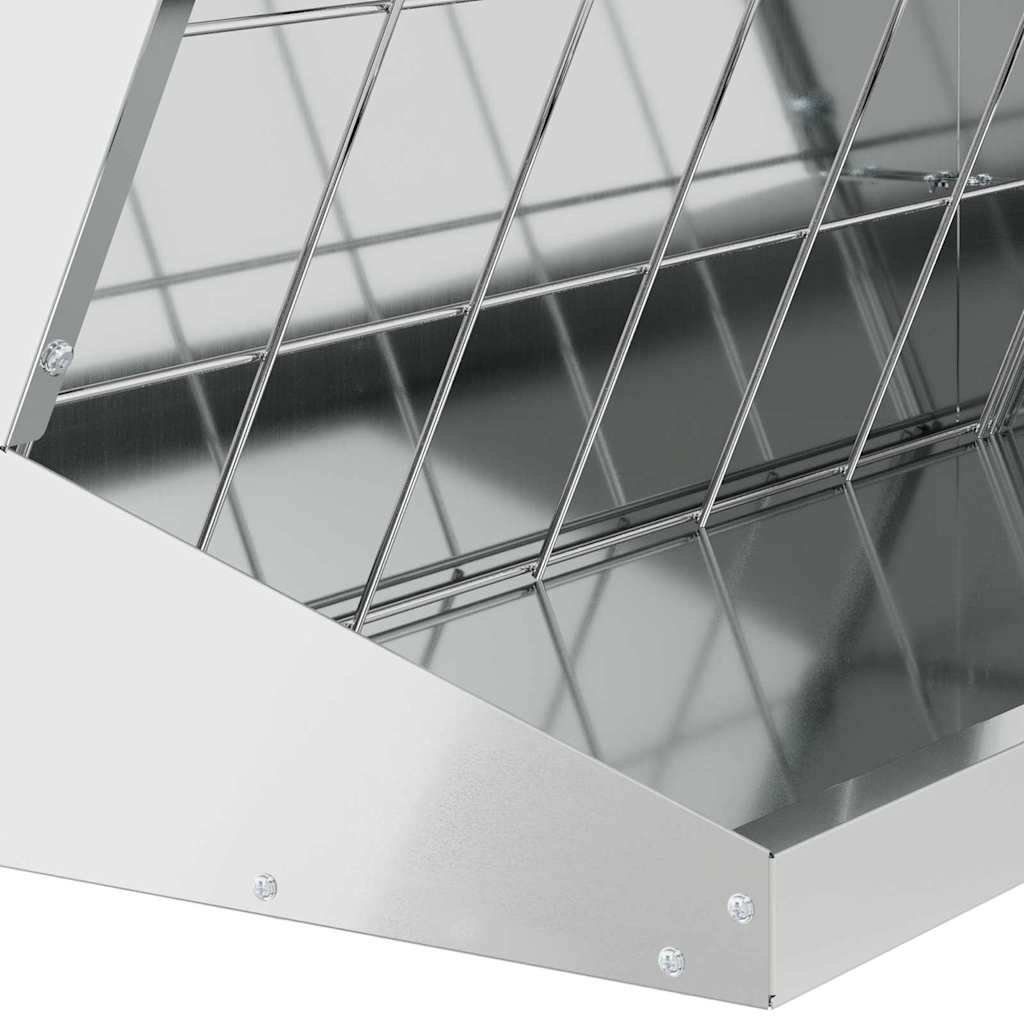 vidaXL Skrzynka na siano Srebrny 71 x 33 x 70 cm Stal Galwanizowana