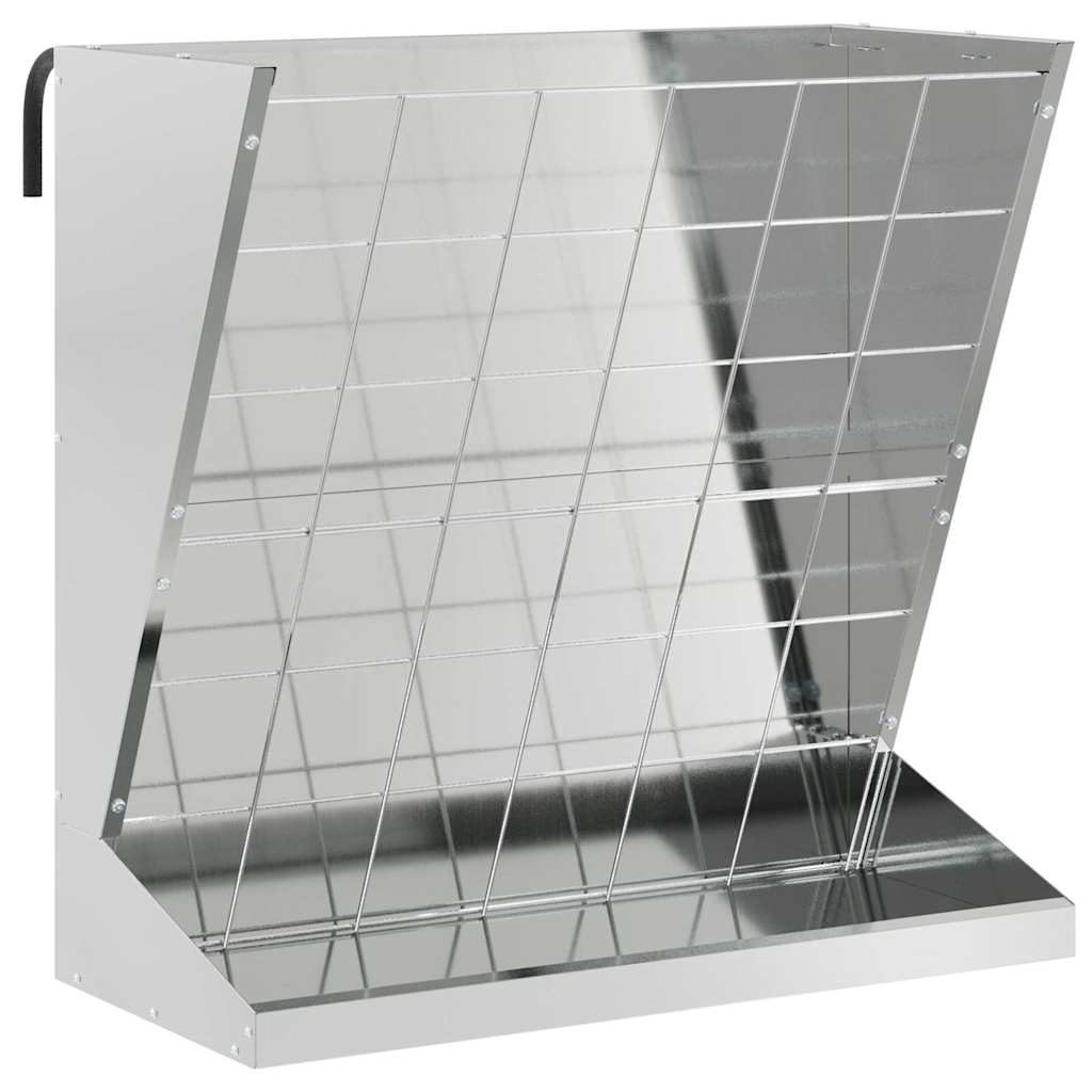 vidaXL Skrzynka na siano Srebrny 71 x 33 x 70 cm Stal Galwanizowana