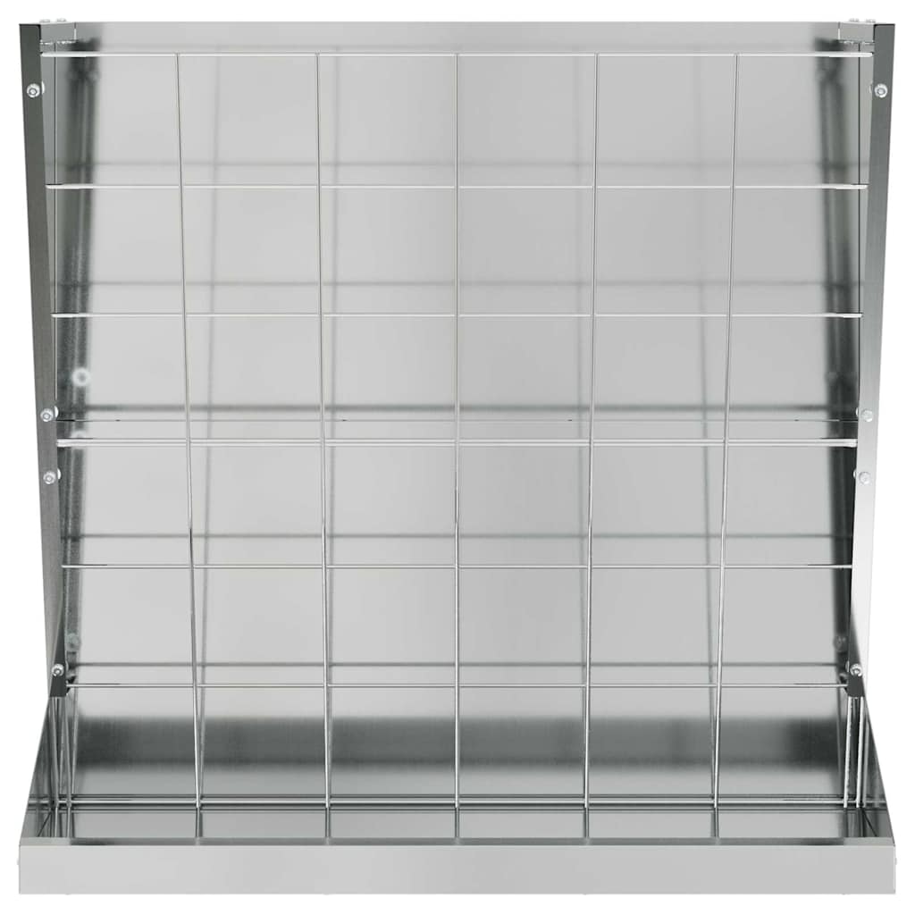 vidaXL Skrzynka na siano Srebrny 71 x 33 x 70 cm Stal Galwanizowana