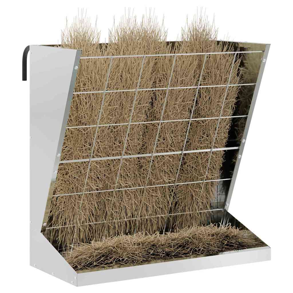 vidaXL Skrzynka na siano Srebrny 71 x 33 x 70 cm Stal Galwanizowana