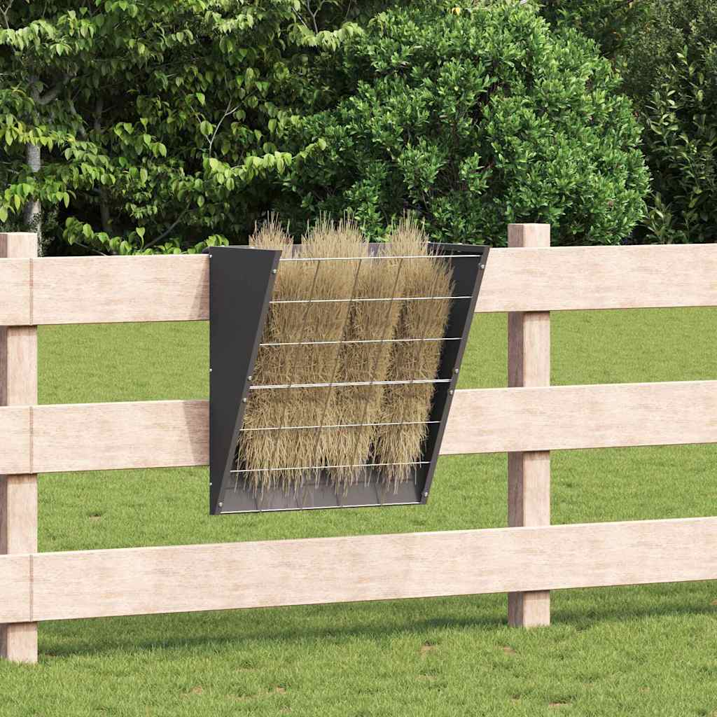 vidaXL Wiszący pojemnik na siano Czarny 61 x 33 x 66 cm